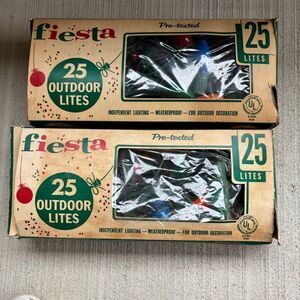 2 Boxes Fiesta Vintage 25 Outdoor Lites